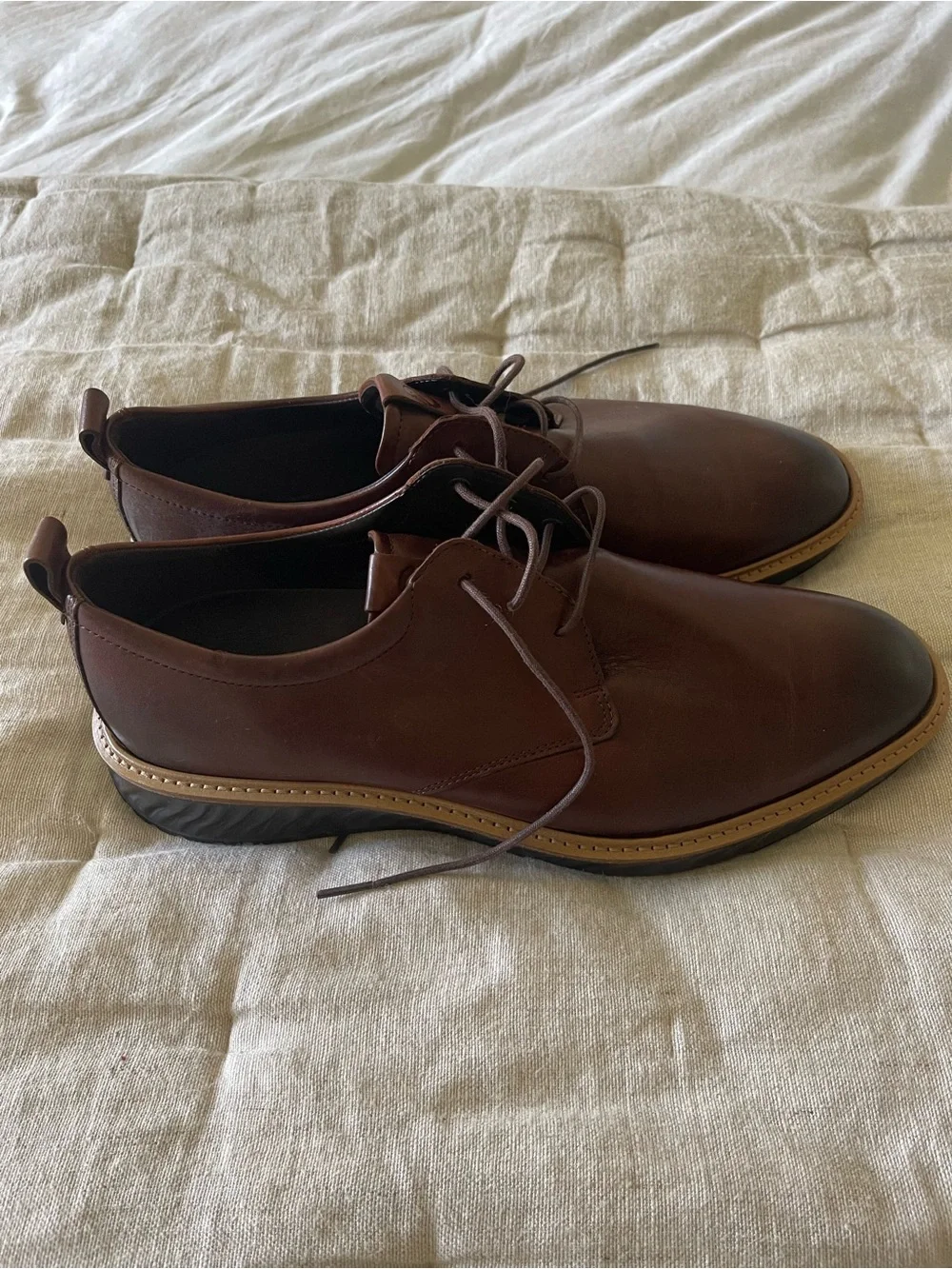 Ecco Men’s Brown Leather Lace-Up Oxfords